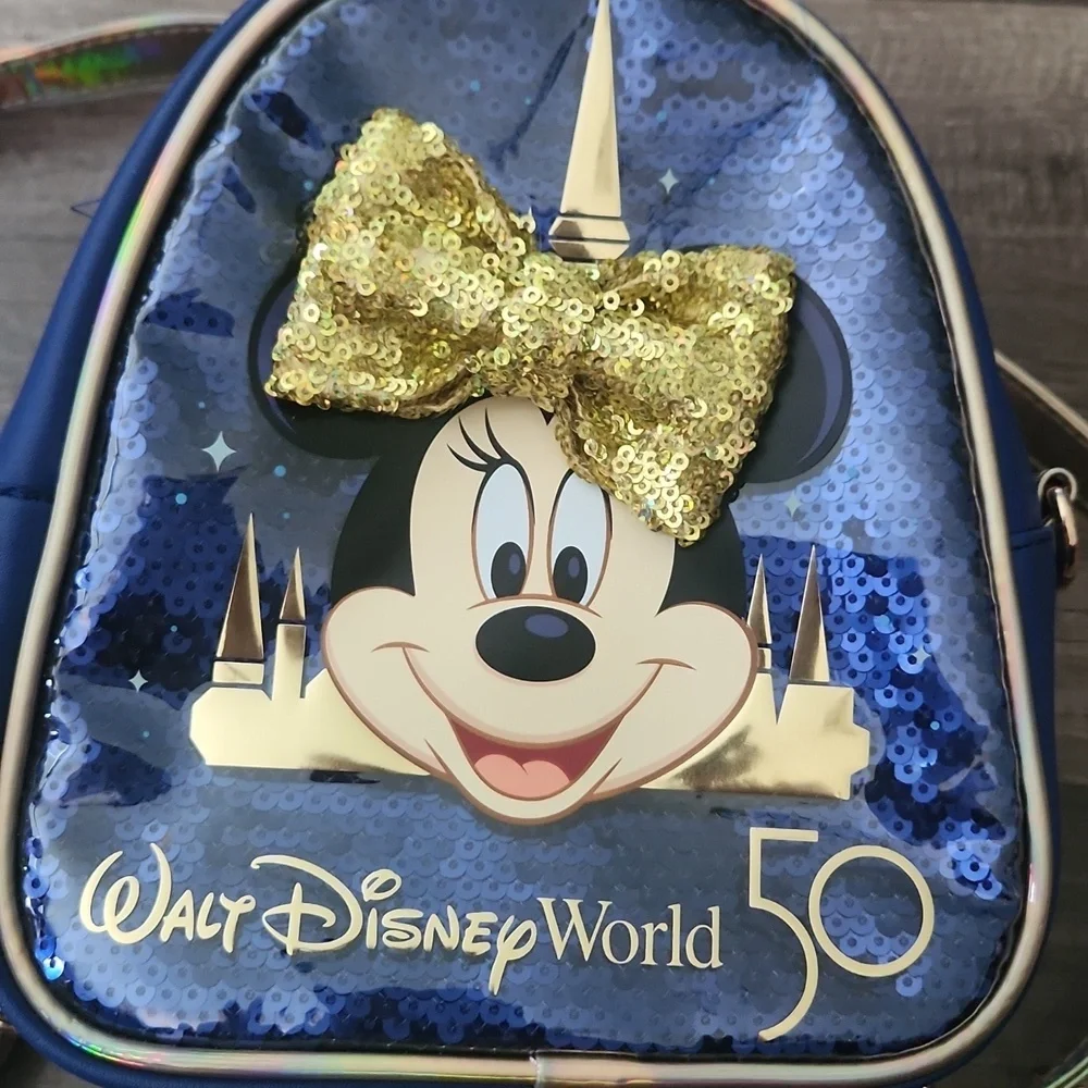 Disney World 50th Anniversary Minnie Mouse Backpack NEW